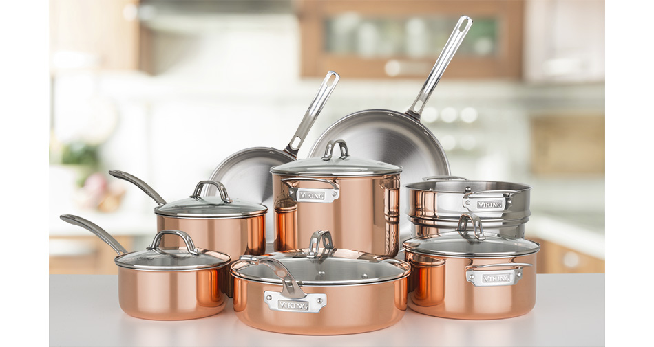 Viking 13 Piece Copper Cookware Set