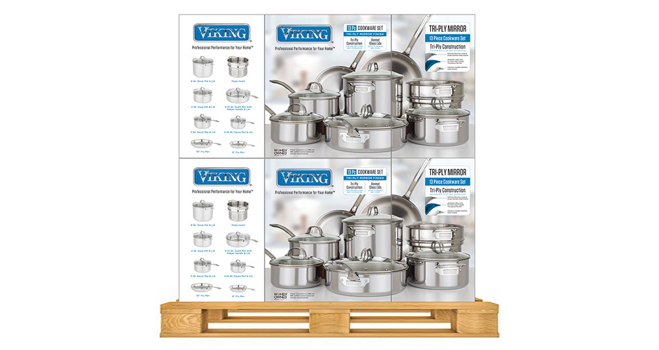 13 Pc Stainless Set Packaging on Pallet